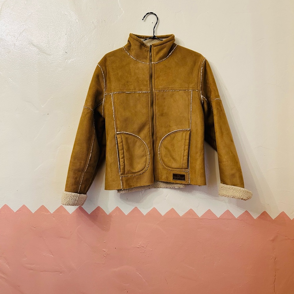 Horseware Vintage Sherpa Faux Suede Barn Jacket. Size XS.